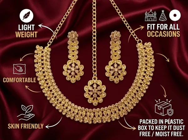 Golden_Alloy_Traditional_Floral_Necklace_Earrings_Maang_Tikka_Set_For_Women