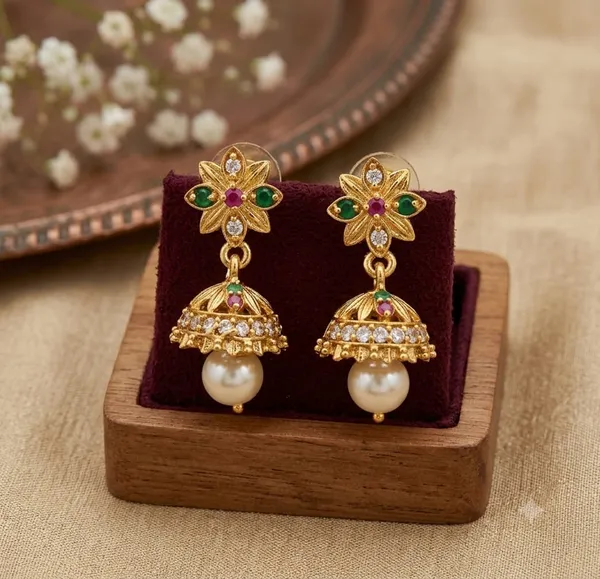 Golden_Alloy_Temple_Floral_Necklace_And_Jhumka_Earrings_Set_For_Women
