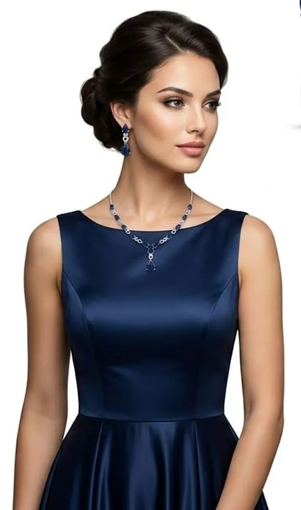 Silver_Blue_Alloy_Blue_Teardrop_Stone_Necklace_And_Earrings_Set_For_Women