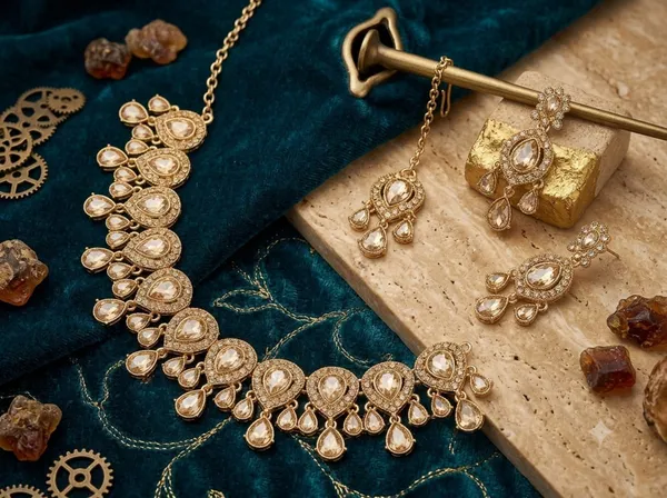 Copper_Gold_Alloy_Stone_Studded_Necklace_Earrings_Maang_Tikka_Set_For_Women
