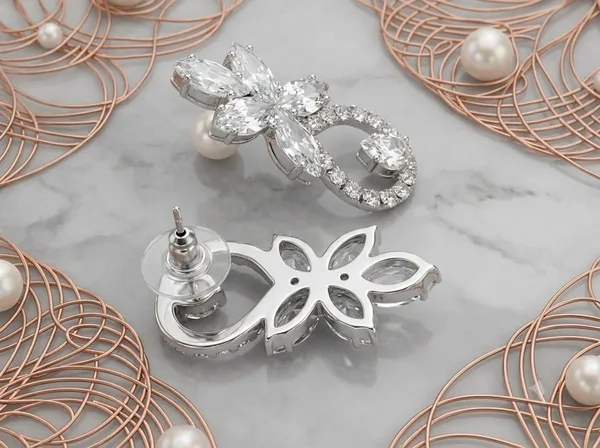 Silver_Alloy_Floral_Butterfly_Drop_Earrings_For_Women