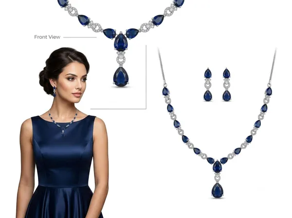 Silver_Blue_Alloy_Blue_Teardrop_Stone_Necklace_And_Earrings_Set_For_Women