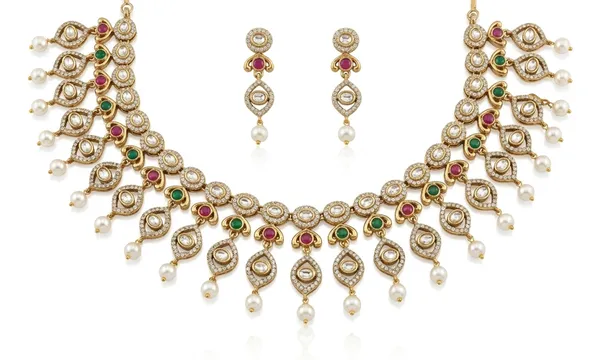 Golden_Multicolour_Alloy_Kundan_Stone_Necklace_Earrings_Set_For_Women