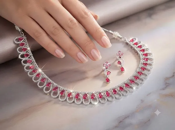 Elegant_Dazzling_Handmade_Anti_Tarnish_light_weight_Ruby_cubic_Zirconia_AD_Necklace_Set_