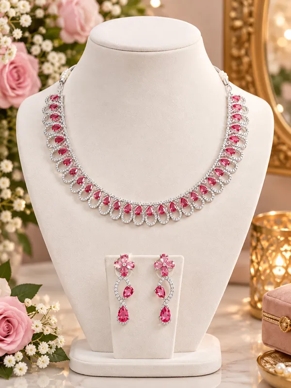 Elegant_Dazzling_Handmade_Anti_Tarnish_light_weight_Ruby_cubic_Zirconia_AD_Necklace_Set_