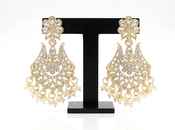 Silver_Gold_Alloy_Floral_Teardrop_Chandelier_Earrings_For_Women