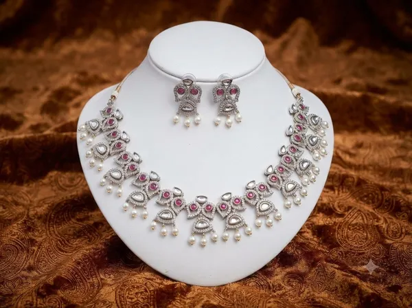 Handmade_premium_quality_Antique_Silver-Plated_Kundan_Necklace_Set_For_Women