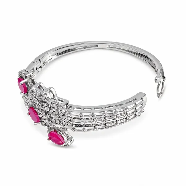 Silver_Pink_American_Diamond_Embellished_Cuff_Bracelet_For_Women