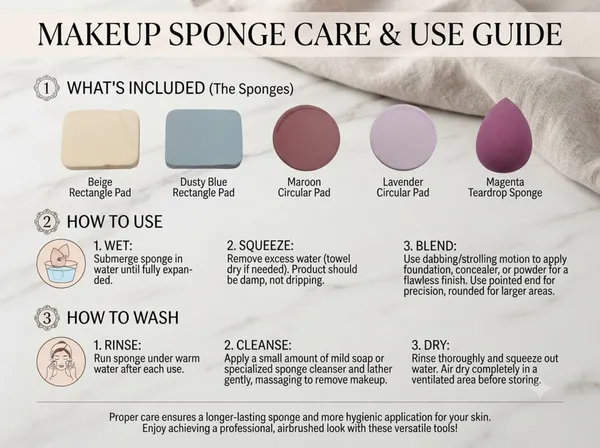 Infinite_Elegance_Makeup_Sponge_Blender_Set_of_5_with_Bikini_Razor_|_Soft_Cosmetic_Sponges_for_Foundation_Concealer_Powder_&_Contour