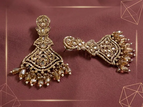 Gold_Alloy_Chandelier_Teardrop_Drop_Earrings_For_Women