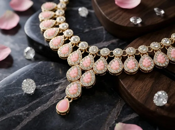Pink_Golden_Alloy_Bridal_Necklace_Earrings_Maang_Tikka_Set_For_Women
