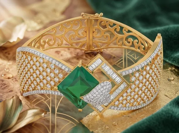 Gold_Green_Alloy_Crystal_Openwork_Wide_Cuff_Bracelet_For_Women
