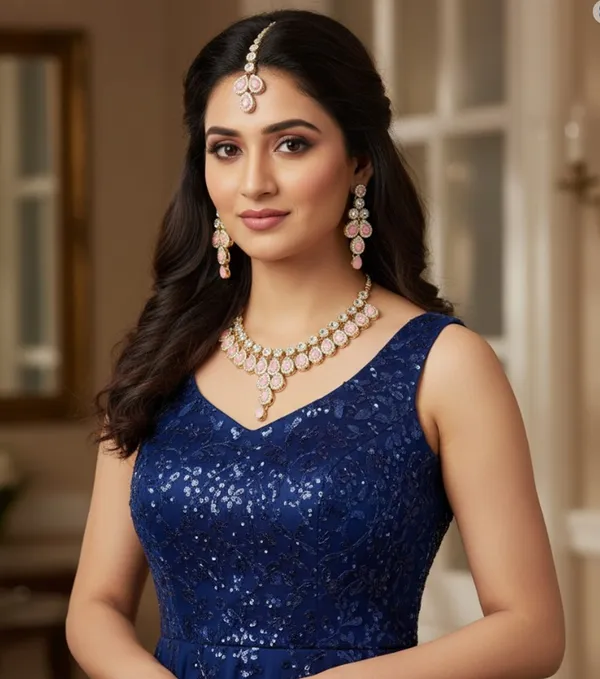 Pink_Golden_Alloy_Bridal_Necklace_Earrings_Maang_Tikka_Set_For_Women