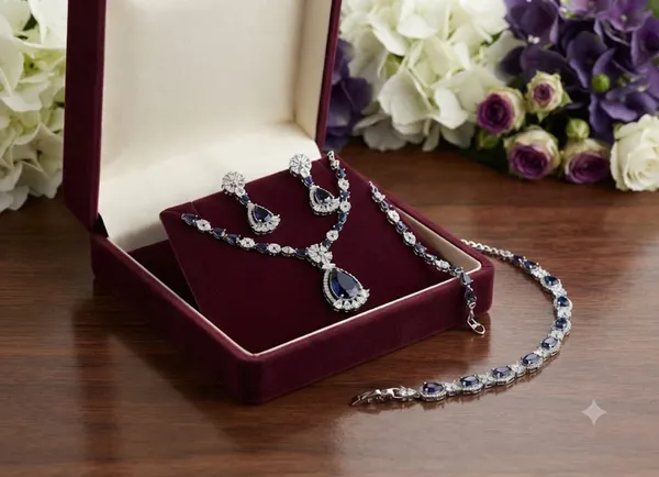 Royal_Blue_Teardrop_Emerald_Elegance_Green_cubic_Zirconia_Premium_Light_Weight_Necklace_Set