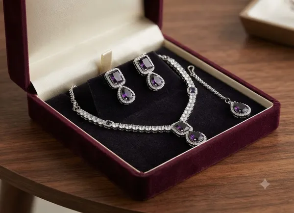 Royal_Blue_Teardrop_Emerald_Elegance_cubic_Zirconia_Handmade_Light_Weight_Necklace_Set