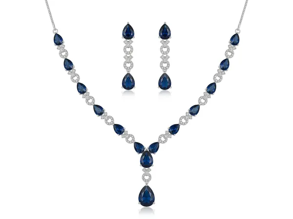 Silver_Blue_Alloy_Blue_Teardrop_Stone_Necklace_And_Earrings_Set_For_Women