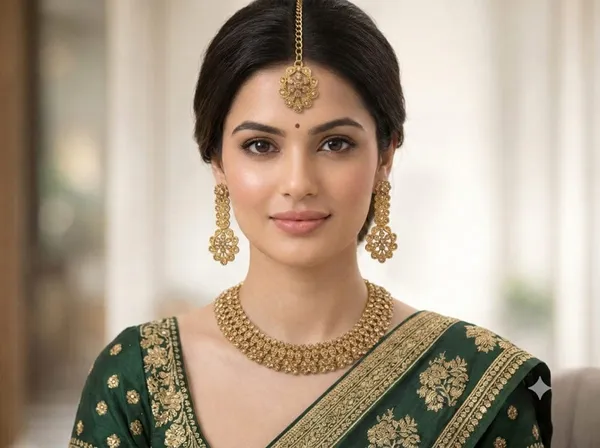 Golden_Alloy_Traditional_Floral_Necklace_Earrings_Maang_Tikka_Set_For_Women