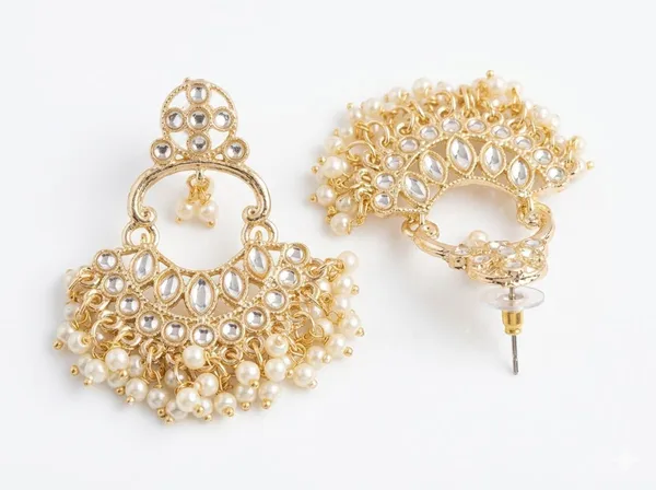 Gold_Alloy_Pearl_Embellished_Fan_Chandelier_Earrings_For_Women