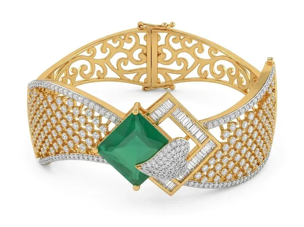 Gold_Green_Alloy_Crystal_Openwork_Wide_Cuff_Bracelet_For_Women