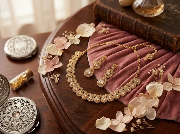Copper_Golden_Alloy_Bridal_Necklace_Earrings_Maang_Tikka_Set_For_Women