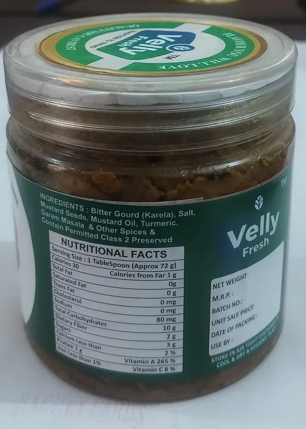 Velly_Fresh_Karela_Pickle_In_Mustard_Oil