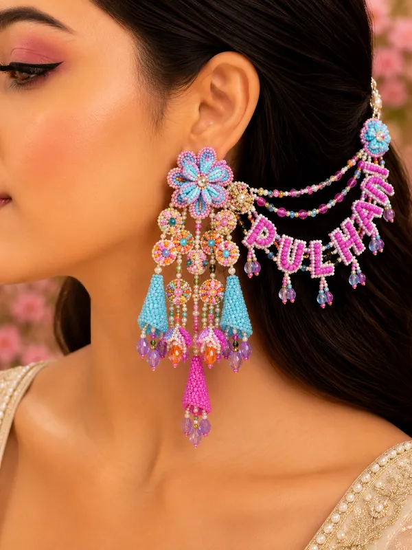 Dulhan_tulip_Earring_with_earchains_for_Women