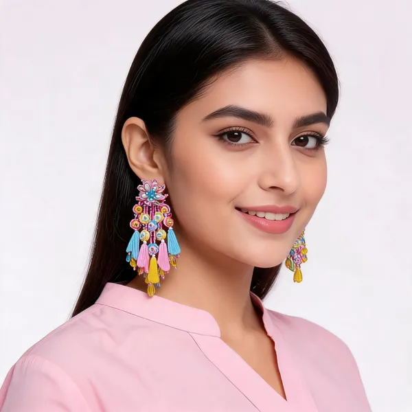 Butterfly_tulip_earings_with_earchains_for_women