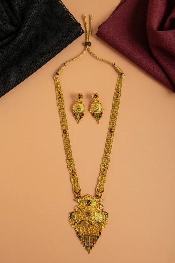 Gold_Tone_Temple_Style_Necklace_Set_for_Women
