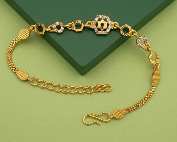 Gold_Tone_Geometric_Link_Bracelet_for_Women