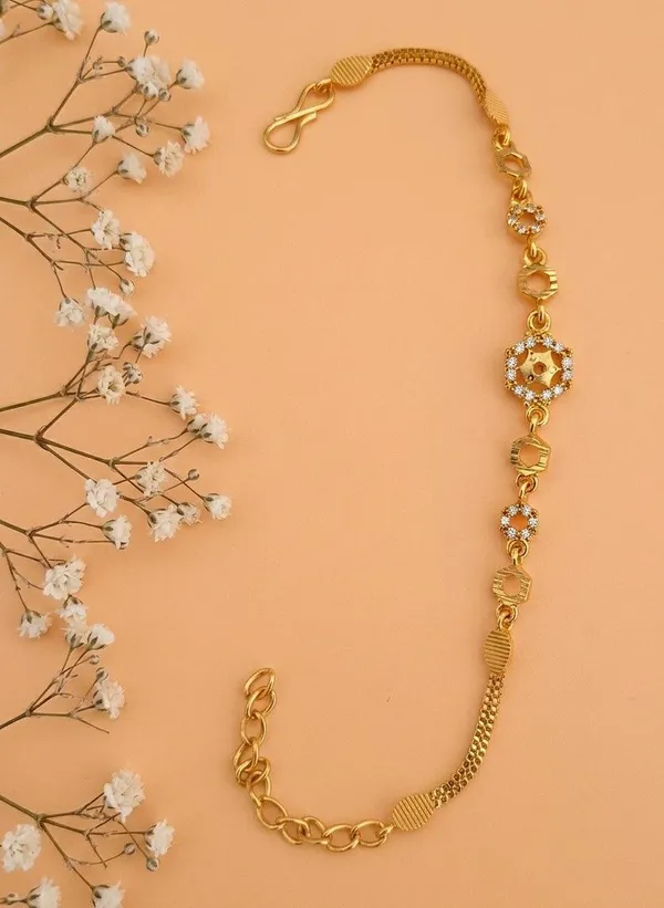 Gold_Tone_Geometric_Link_Bracelet_for_Women
