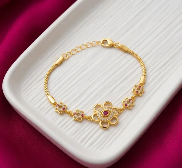 Gold-Toned_Floral_Bracelet_for_Women
