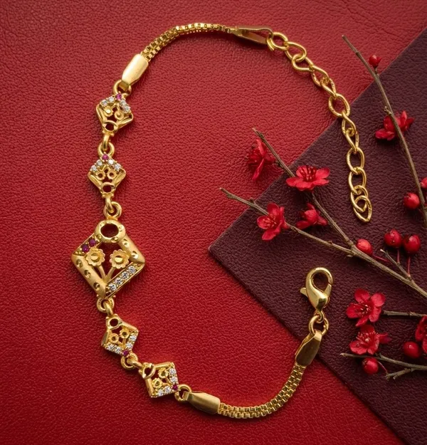 Gold_Tone_Stone_Embellished_Bracelet_for_Women