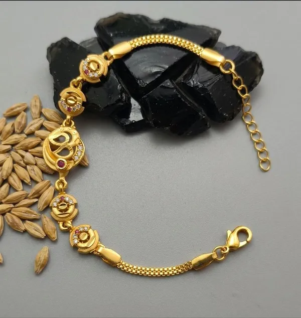 Gold_Tone_Stone_Link_Bracelet_for_Women