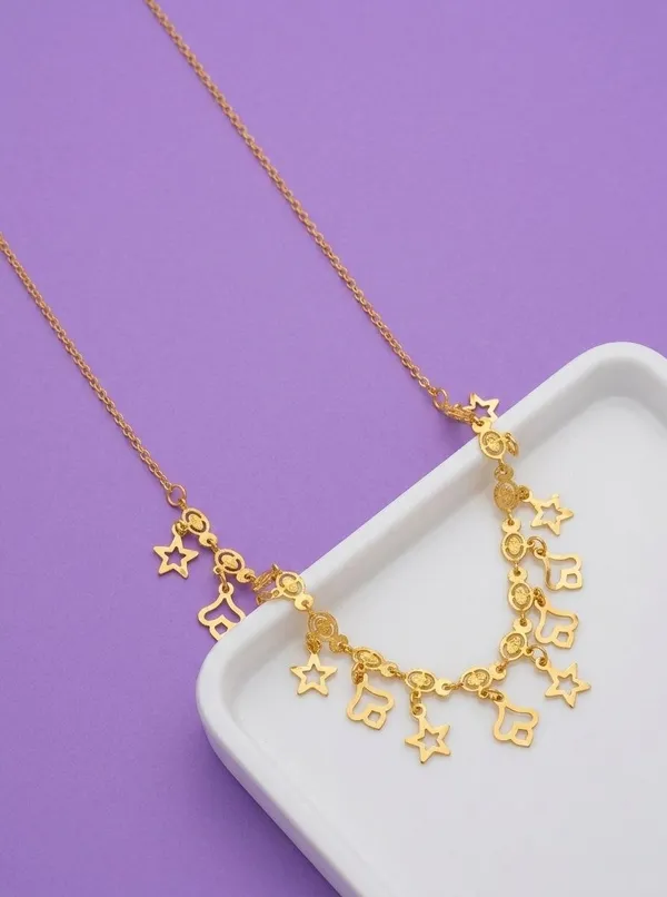 Gold_Tone_Charm_Necklace_for_Women