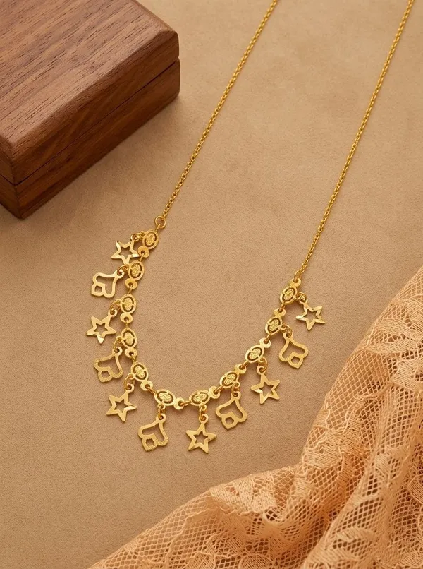 Gold_Tone_Charm_Necklace_for_Women