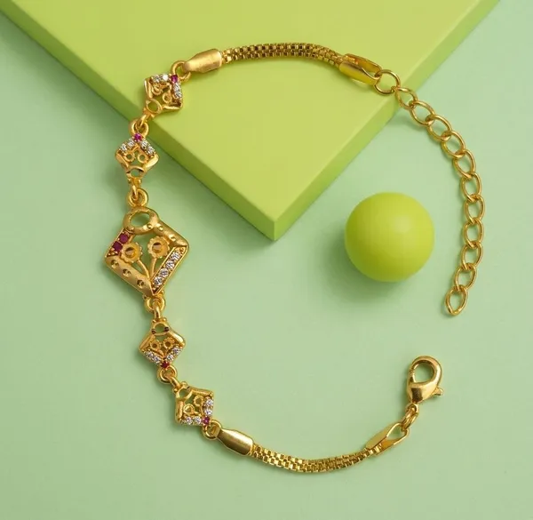 Gold_Tone_Stone_Embellished_Bracelet_for_Women