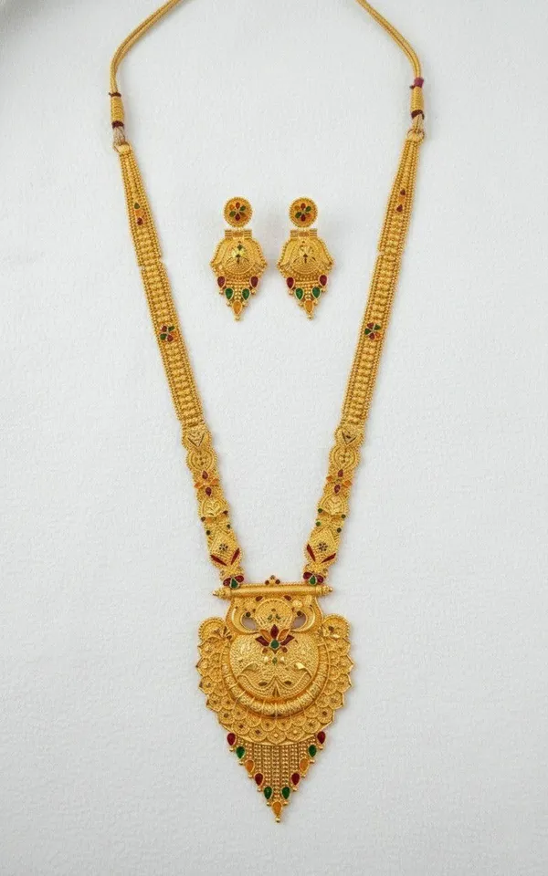Gold_Tone_Temple_Necklace_Set_for_Women