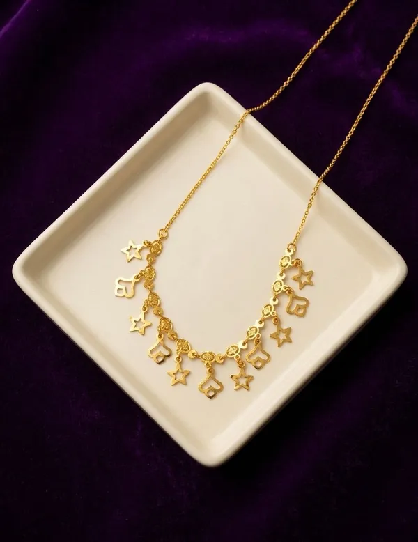 Gold_Tone_Charm_Necklace_for_Women