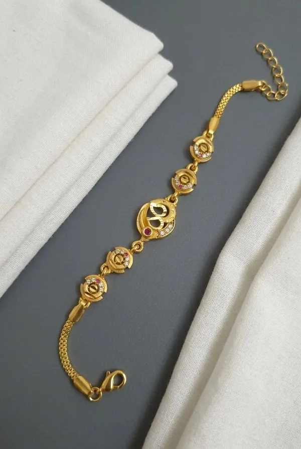 Gold_Tone_Stone_Link_Bracelet_for_Women