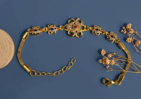 Gold-Toned_Floral_Bracelet_for_Women