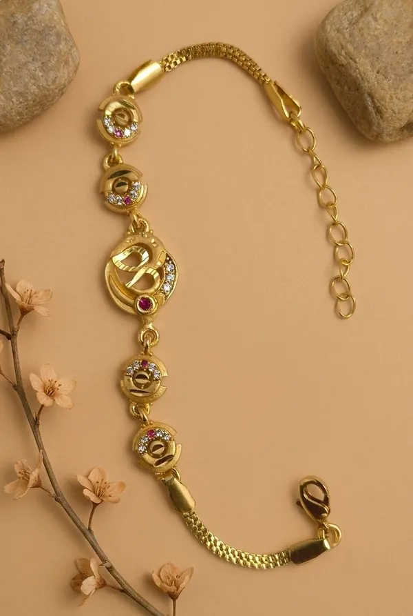 Gold_Tone_Stone_Link_Bracelet_for_Women
