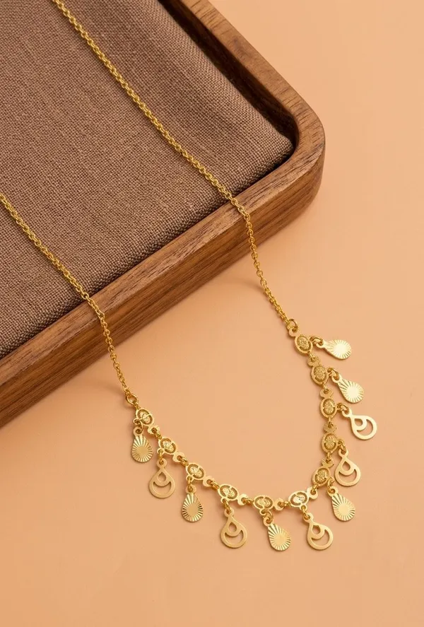 Gold-Tone_Charm_Necklace_for_Women