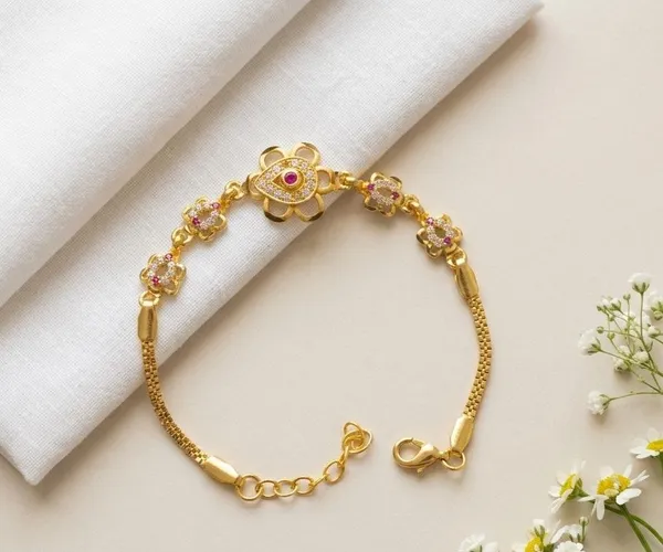 Gold-Toned_Floral_Bracelet_for_Women