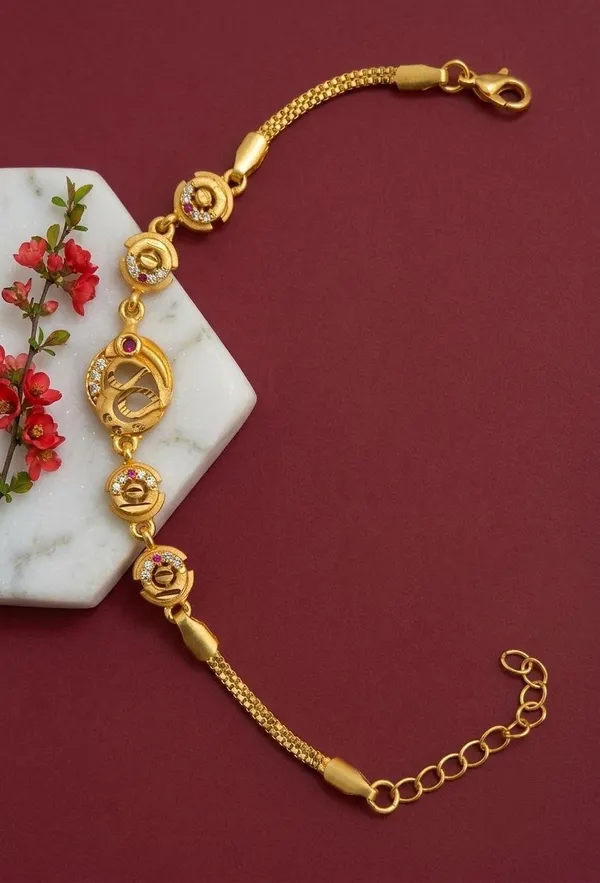 Gold_Tone_Stone_Link_Bracelet_for_Women
