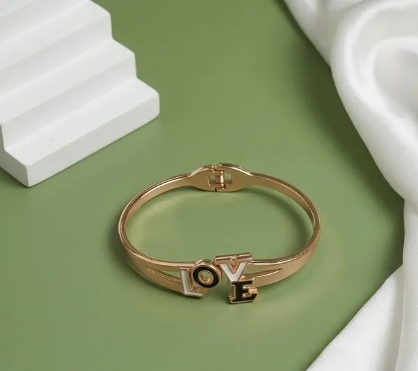 Gold_Brass_Love_Letter_Open_Cuff_Bracelet_For_Women_-_Pack_of_2