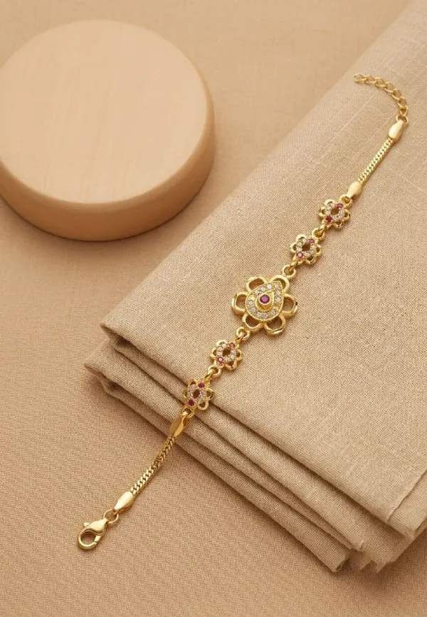 Gold-Toned_Floral_Bracelet_for_Women