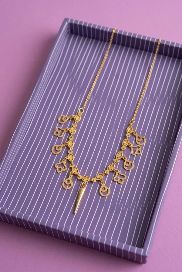 Gold_Brass_Layered_Charm_Pendant_Necklace_For_Women_-_Pack_of_2