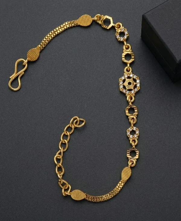 Gold_Tone_Geometric_Link_Bracelet_for_Women