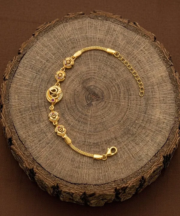 Gold_Tone_Stone_Link_Bracelet_for_Women