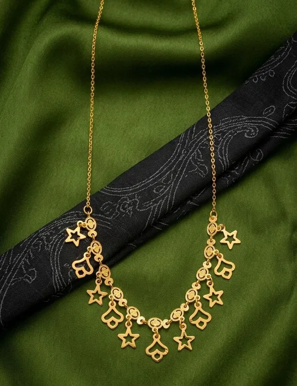 Gold_Tone_Charm_Necklace_for_Women